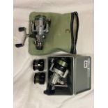 BOXED DAIWA 1050 FIXED SPOOL FISHING REEL WITH TWO SPARE SPOOLS AND A SHIMANO SUPER 4000 GTM RA