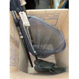 SHAKESPEARE TELESCOPIC LANDING NET AND WILLIAM JOSPEH 50FT SHOCK FISHING POLE AND A PAIR OF