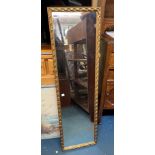 GILT ACANTHUS FRAMED OBLONG MIRROR AND A TRIPLE DRESSING MIRROR