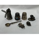 SILVER MINIATURE WINDMILL, PIGLET, HEDGEHOG, RAT,