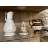 NAOMI AND A DAUGHTERS-IN-LAW RELIEF MOULDED JUG, CAPO DI MONTE BELL,