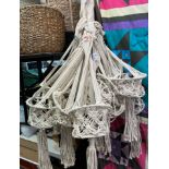 BAG OF MACRAME KNOTTED ROPE HANGING PLANT POT HOLDERS