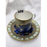 ROYAL WORCESTER COMMEMORATIVE MILLENNIUM CUP AND SAUCER