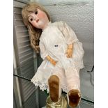 BSW GERMAN PORCELAIN HEADED COMPOSITE DOLL