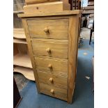 PINE FIVE DRAWER CHEST