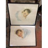 PAIR OF LILLIAN ROWLES BABY PORTRAIT PRINTS F/G