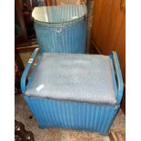 BLUE LLOYD LOOM LINEN STOOL AND LINEN BIN