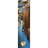 POLISHED METAL UPLIGHTER READING LAMP