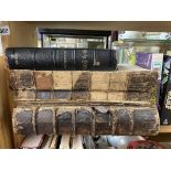 ANTIQUARIAN LEATHER BOUND HOLY BIBLE AND TWO OTHERS
