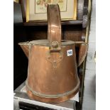 COPPER HANDLED KETTLE AND WARMING PAN