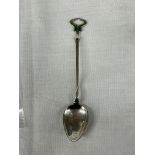 SILVER AND ENAMEL ART NOUVEAU TEASPOON