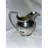 EARLY 19TH CENTURY LONDON SILVER ENGRAVED CREAM JUG WITH ANGULAR HANDLE 4.