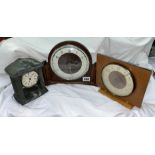 KIENZLE AUTOMATIC MANTEL CLOCK AND AN OAK ART DECO STYLE TIMEPIECE