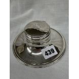 SHEFFIELD SILVER CAPSTAN INKWELL WITH LINER