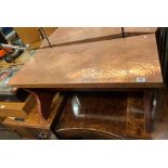 OBLONG COPPER TOPPED COFFEE TABLE