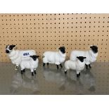 BESWICK GLOSS BLACK FACED RAM,