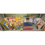 SHELF OF HARDBACK BOOKS FROM 1940S,