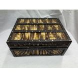 PORCUPINE QUILL RECTANGULAR BOX,