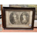 DOUBLE PHOTOGRAPH PORTRAIT OF KING GEORGE AND QUEEN MARY 'GOD BLESS THE KING AND QUEEN' F/G