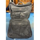 TWO JEFF BANKS NYLON SUIT WEEKEND BAGS