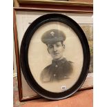 PORTRAIT PHOTOGRAPH OF A WWI SOLDIER SIGNED J.V.