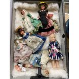 BINDER OF EARLY MINIATURE DRESS DOLLS INCLUDING PORCELAIN HEADED EXAMPLES
