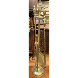 BRASS THREE PIECE HEARTH SIDE COMPANION SET