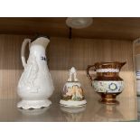NAOMI AND A DAUGHTERS-IN-LAW RELIEF MOULDED JUG, CAPO DI MONTE BELL,