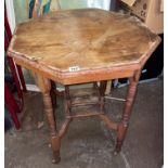 OCTAGONAL OCCASIONAL TABLE WITH UNDERTIER