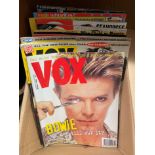 BOX OF VINTAGE VOX AND Q MAGAZINES