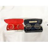 TWO PAIRS OF VINTAGE SPECTACLES