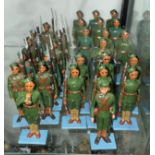 COLD PAINTED LEAD SOLDIERS - GURKHA SIRMOOR RIFLES (27 APPROX.