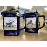 TWO LIMITED EDITION GRAND NATIONAL WINNER MARTELL WATER JUGS,