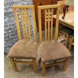 PAIR OF NEAR MATCHING OAK DINING CHAIRS