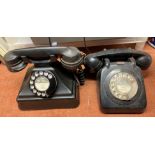 TWO VINTAGE DIAL UP TELEPHONES A/F