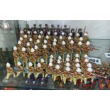 1/3 SHELF OF COLD PAINTED LEAD SOLDIERS ITALIAN REGIMENTS - ITALIAN INFANTRY, COLONNIAL INFANTRY,