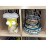 SELECTION OF LIMITED EDITION PLATES AND A HOMER SIMPSON COOKIE JAR