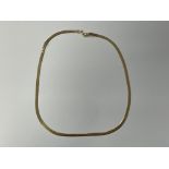 9KT HERRINGBONE NECK CHAIN WITH LOBSTER CLAW FASTENER (WITH REPAIR) 4.