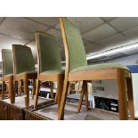 TEAK UPHOLSTERED DINING CHAIRS