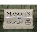 MASONS PATENT IRONSTONE SHOP ADVERTISING TABLET