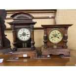 TWO LATE 19TH CENTURY MANTLE CLOCKS
