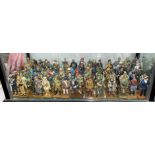 BOTTOM SHELF OF COLD PAINTED LEAD SOLIDERS DEL PRADO COLLECTION INCLUDING FIGURES FROM VARIOUS