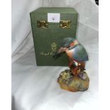 BOXED ROYAL CROWN DERBY KINGFISHER,