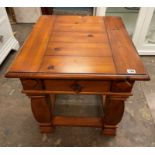 PINE LAMP TABLE WITH DRAWER