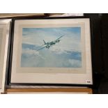 ROBERT TAYLOR PRINT ENTITLED 'MOSQUITO' SIGNED BY LEONARD CHESHIRE