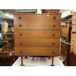 1960S/70S AVALON TEAK CHEST OF FIVE DRAWERS