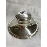 SHEFFIELD SILVER CAPSTAN INKWELL WITH LINER