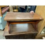 OBLONG COPPER TOPPED COFFEE TABLE