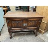 OAK LINEN FOLD DOOR CUPBOARD