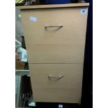 BEECH EFFECT TWO DRAWER FILING CABINET